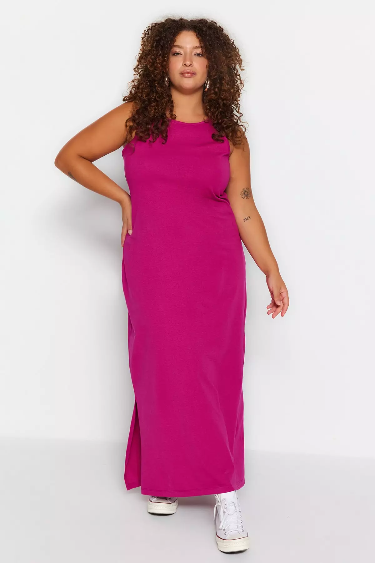 Fuchsia dress plus size on sale