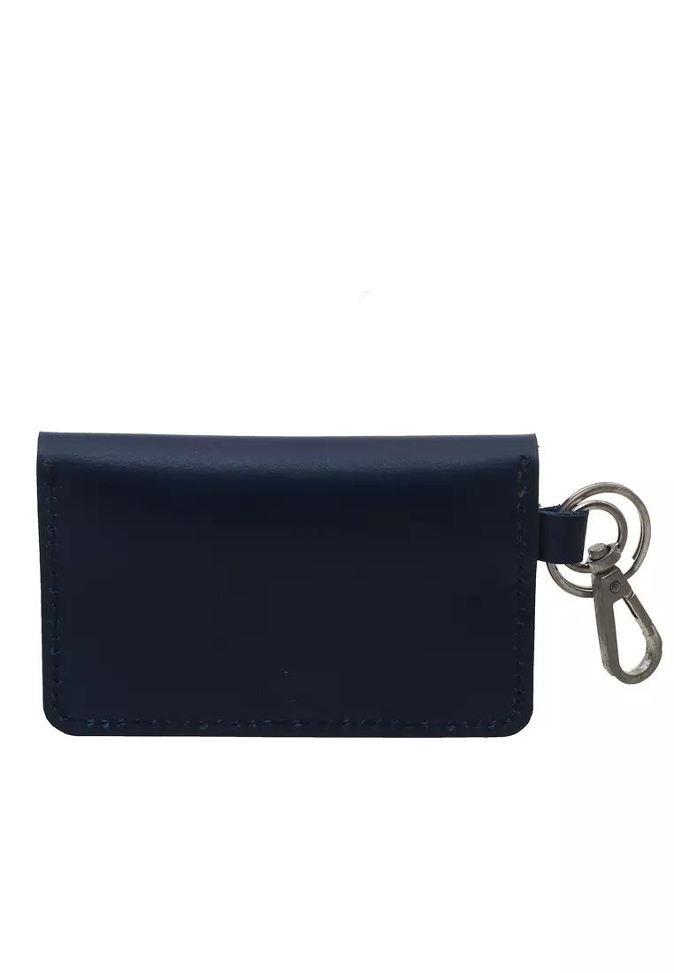 Wallet STNK Gantungan Kunci Mobil Motor Handmade Material Genuine Leather 323 ORIGINAL - Blue