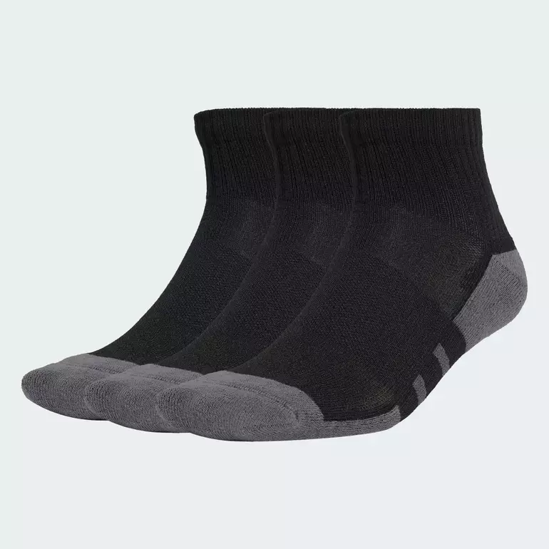 Training Essentials CLIMACOOL Quarter Socks 3 Pairs Unisex Black JC6453