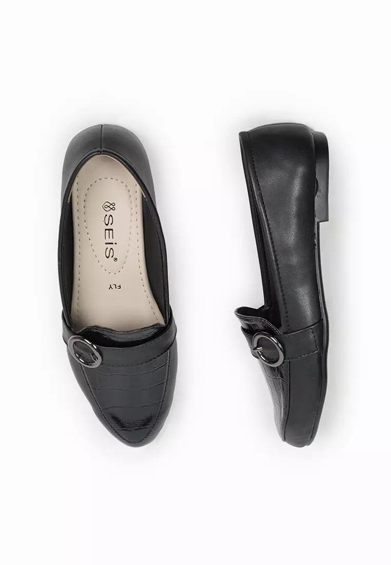 SEIS Fly Sepatu Flatshoes Wanita - BLACK