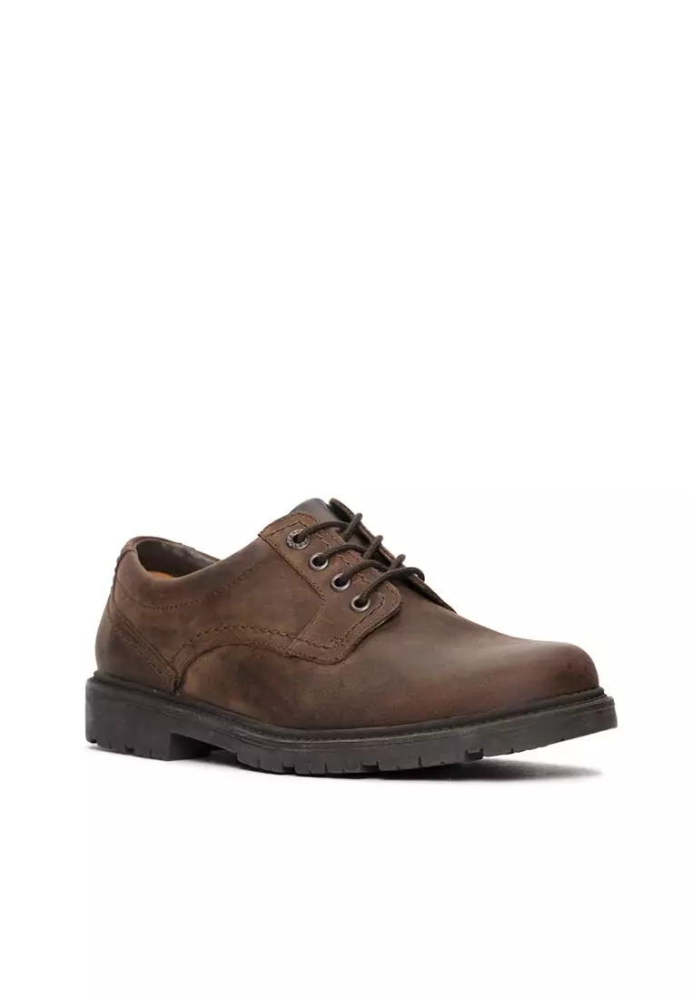 Mens Lane Stride Casual Lace up Shoes - Brown Leather