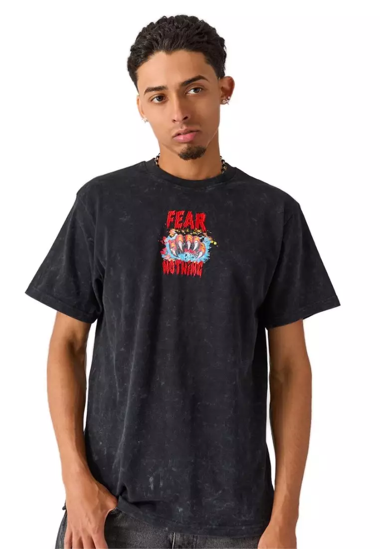 NYC Streetwear - Stay Wild Tiger Short Sleeves Tee - Black