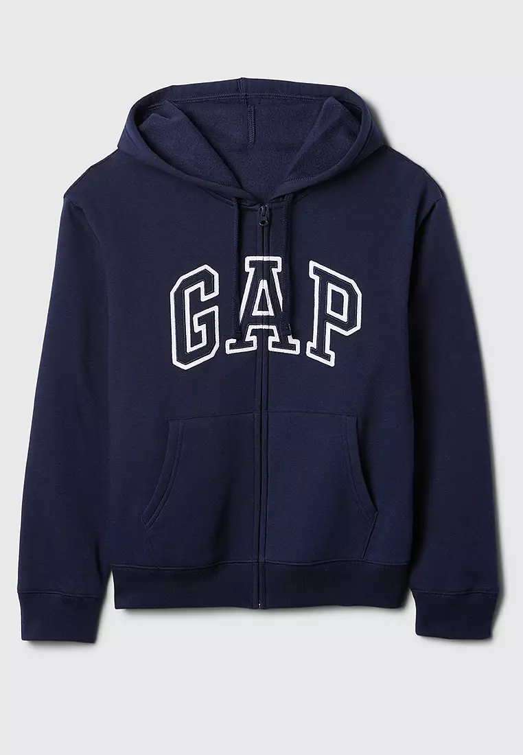 Relaxed Logo Zip Hoodie