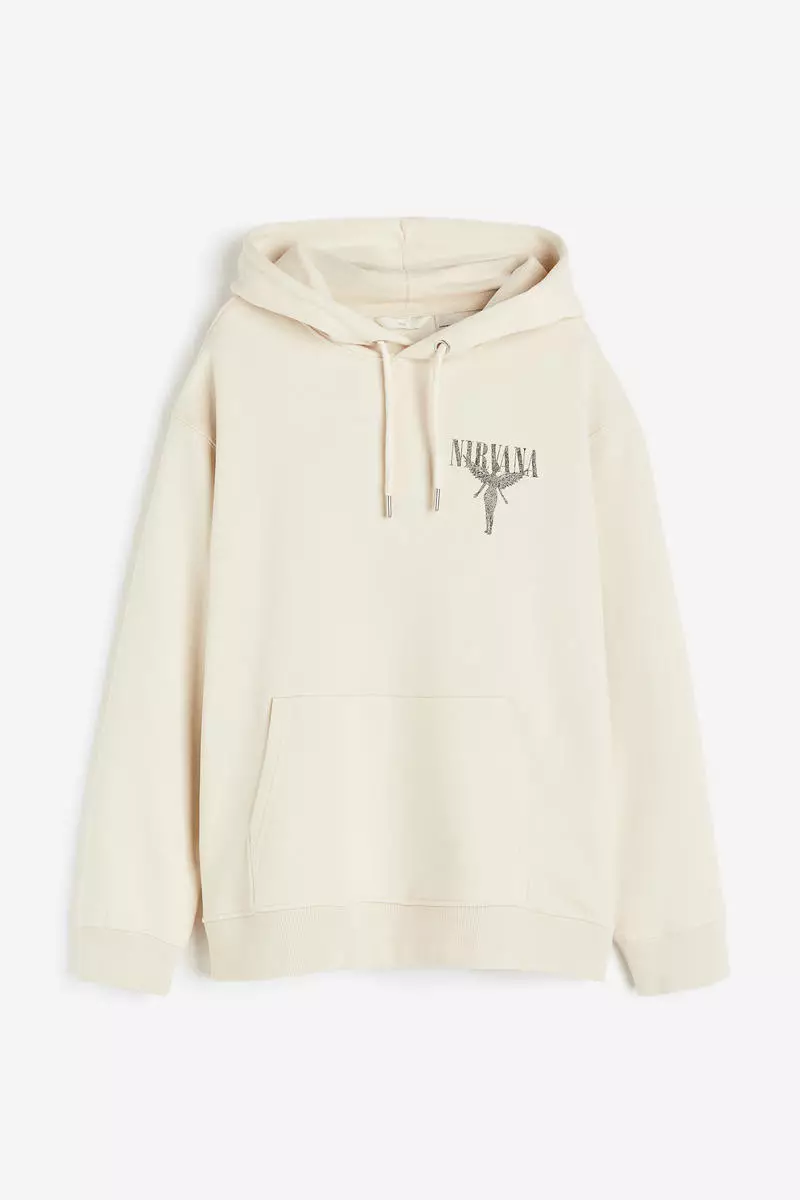 Motif-front hoodie