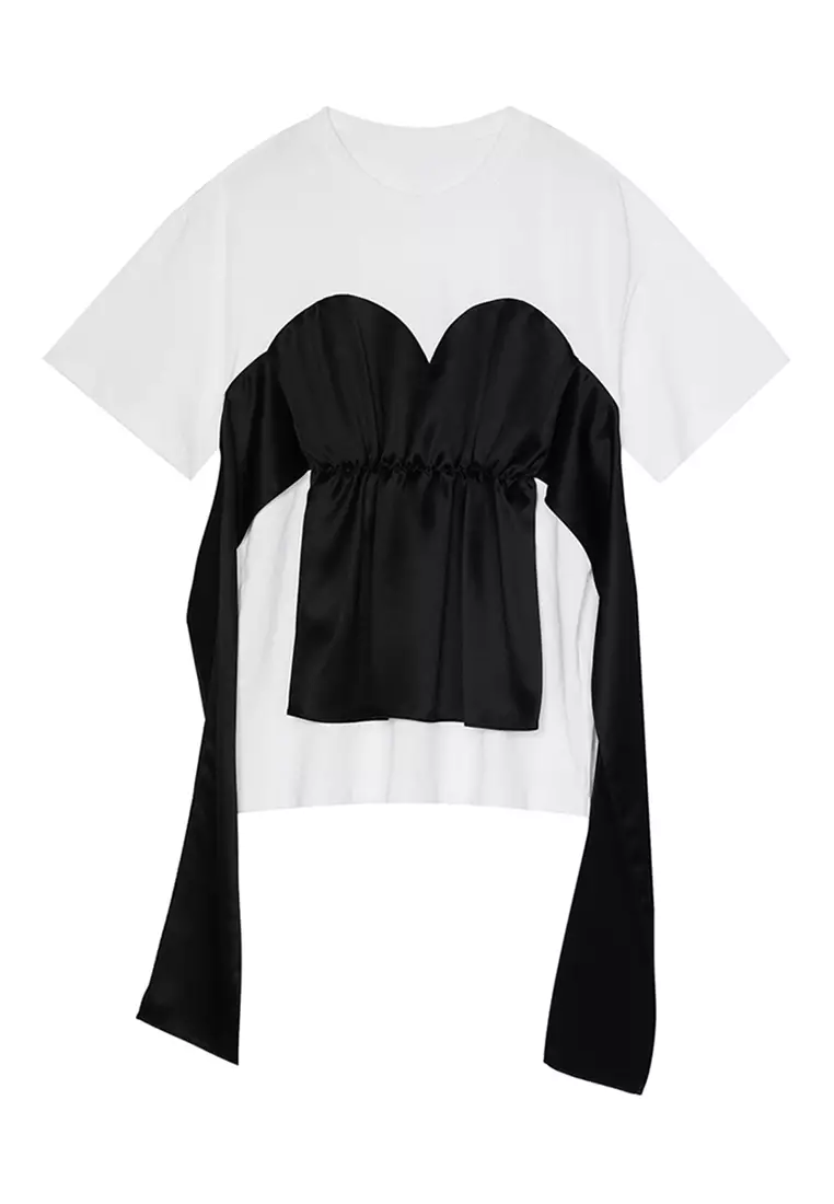 JNBY Women's Short-Sleeved Crewneck Cotton T-Shirt