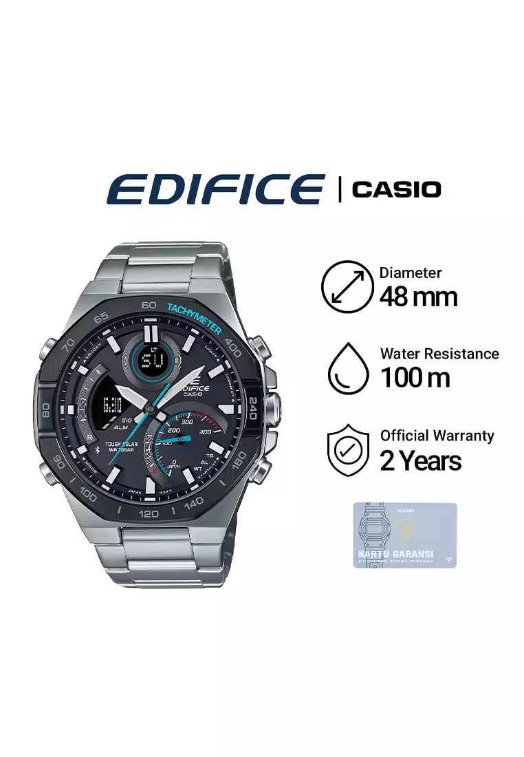 Jual CASIO Casio Edifice Jam Tangan Analog Digital Pria - Silver ...
