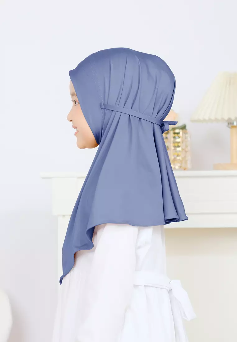 Cotton Bee - Alisha Hijab Instan Anak | Bergo Kerudung Tali Anak - L