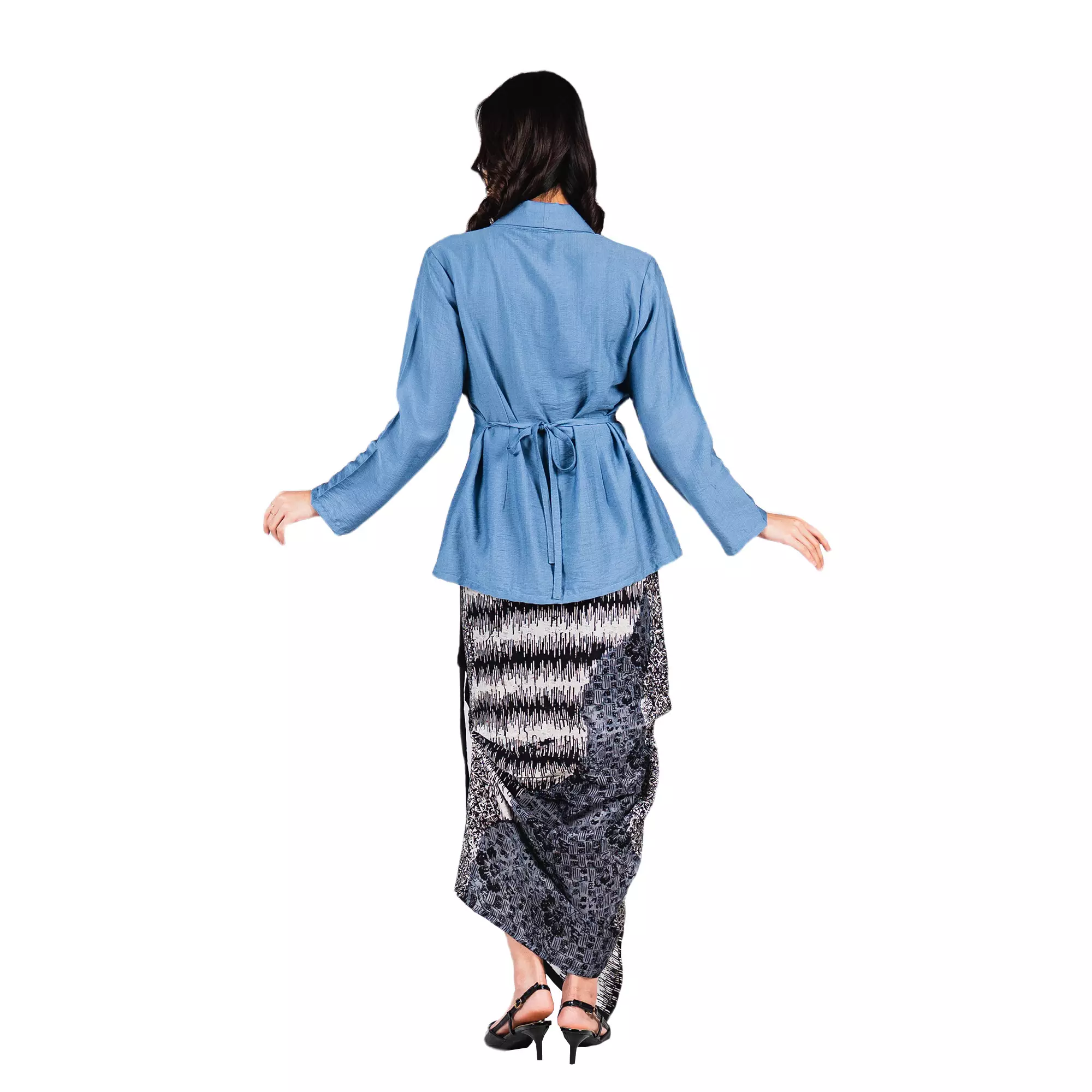 Blouse Batik Wanita - Atasan Batik - Bhatara Batik Eleanor 1 - Baju Batik Kutubaru Modern Lengan Panjang