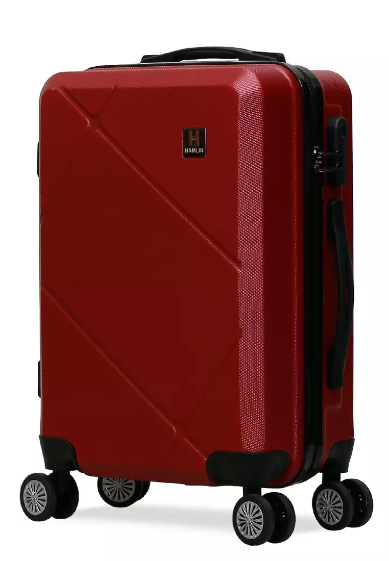 Carlton Tas Koper Unisex Size 20 Inch Suitcase 3 Digit Combination Lock Large Compartment Material Fiber ABS ORIGINAL - Red
