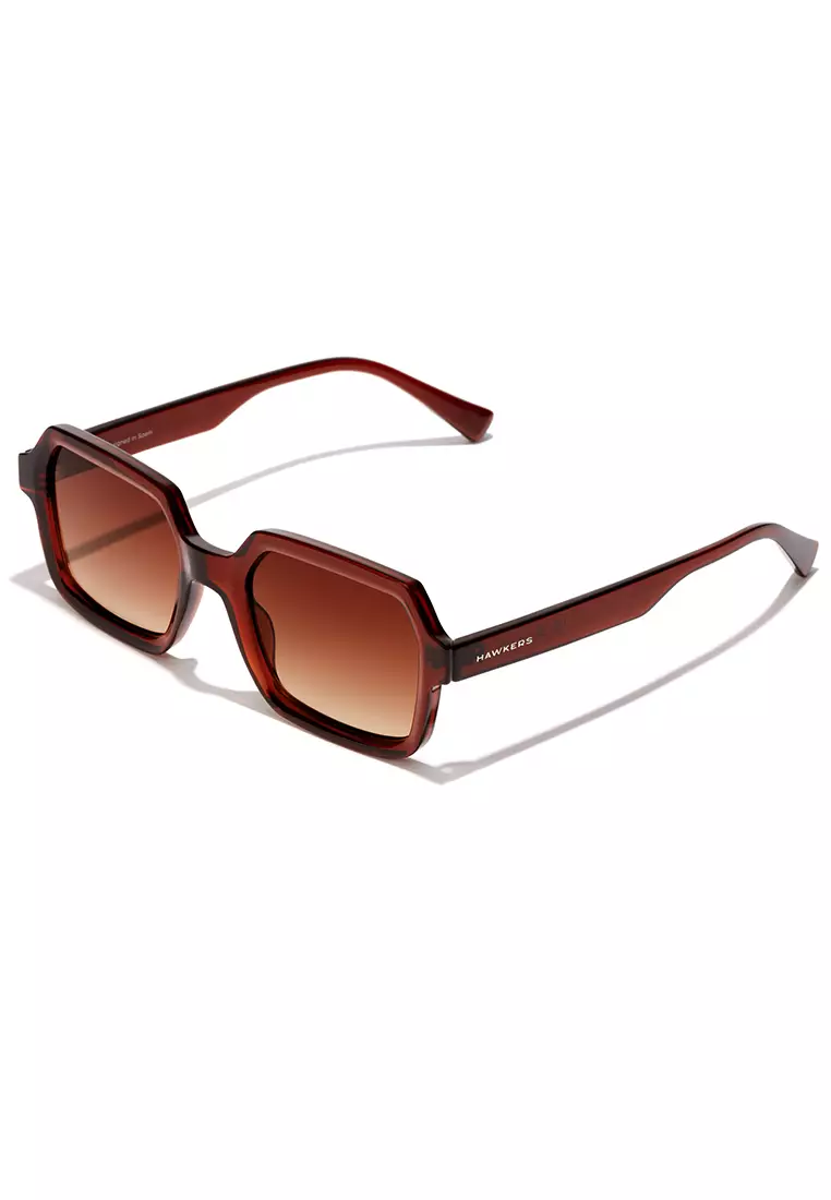 HAWKERS Brown Terracota Minimal Max Sunglasses For Men And Women, Unisex. Official Product Designed In Spain