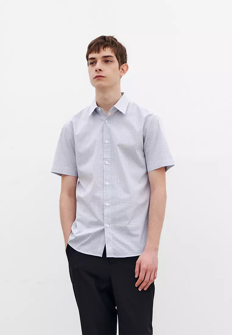 Buy MINDBRIDGE EasyCare Spandex Check Short Sleeve Dress