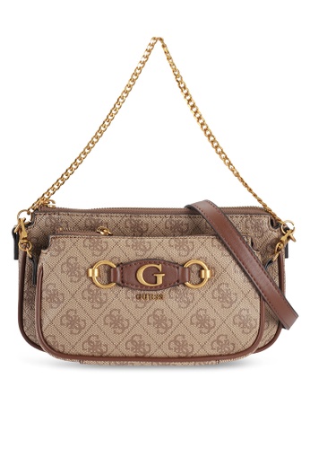 Buy GUESS Izzy Double Pouch Crossbody Bag Online | ZALORA ...