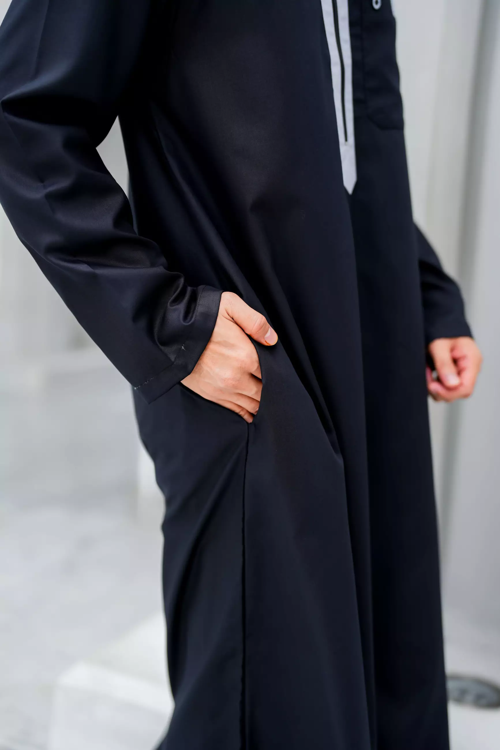 Koko Jubah Gamis Pria  Arfan Black Regular Fit