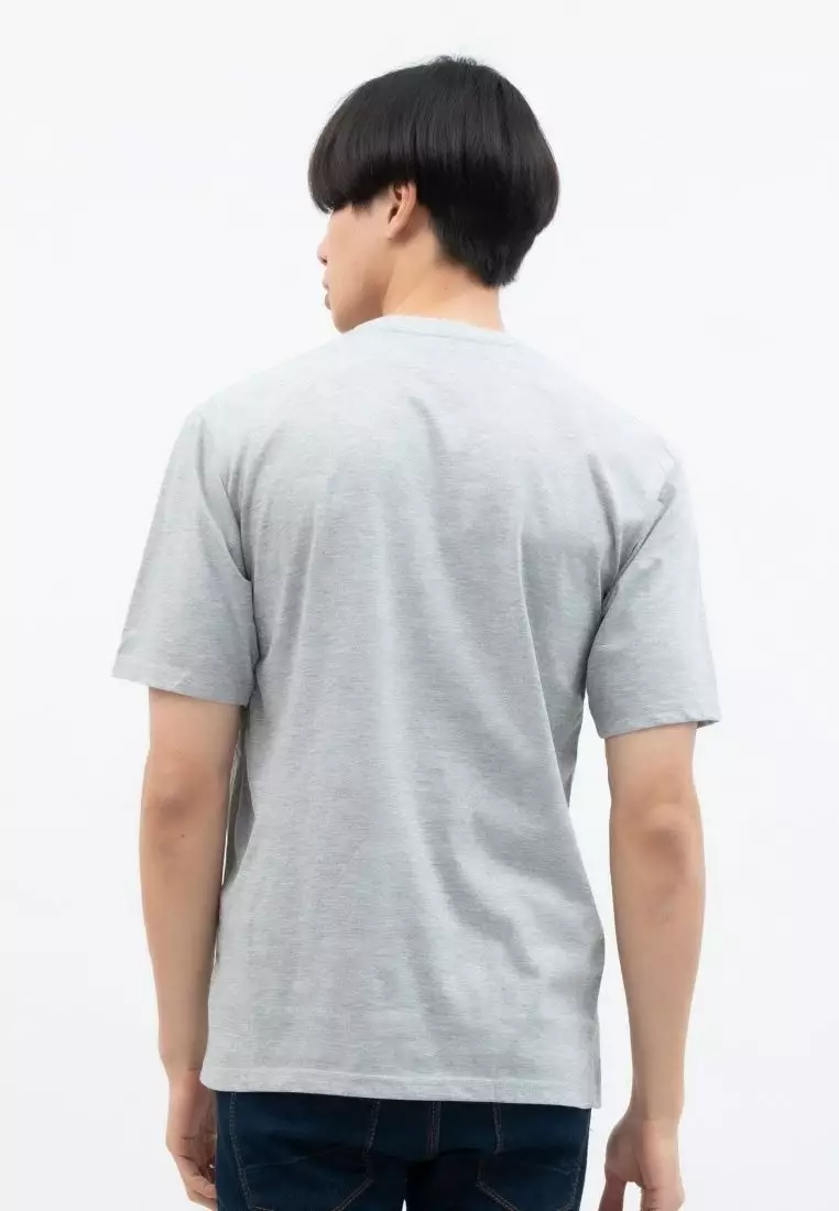 Houseofcuff Kaos Polos Pria Premium Katun Combed Lengan Pendek Abu Muda