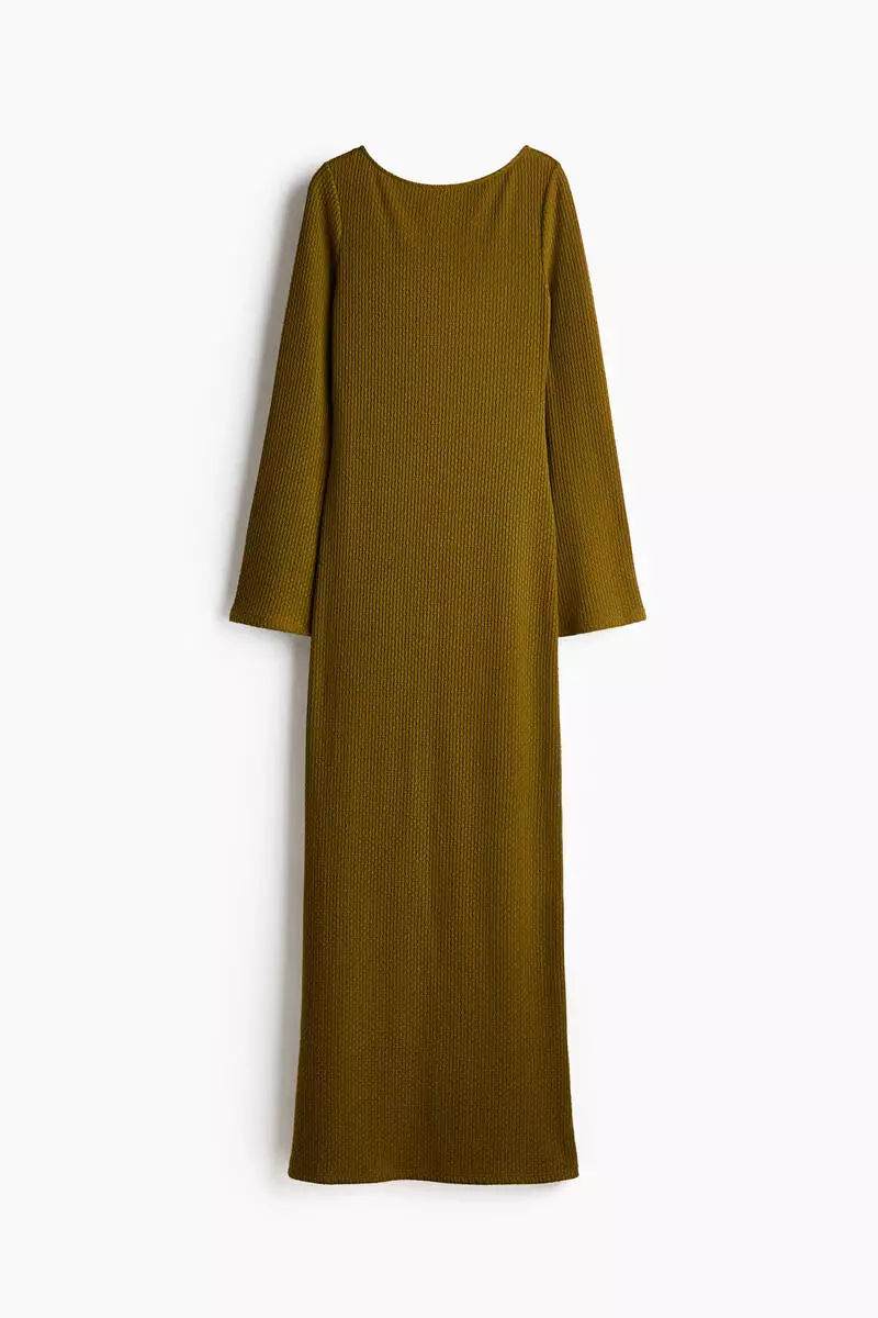 Textured-knit maxi dress