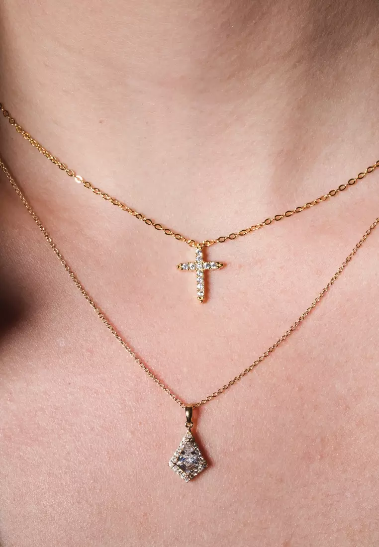 Buy GEORGINI GEORGINI ROCK STAR CROSS PENDANT GOLD 2023 Online