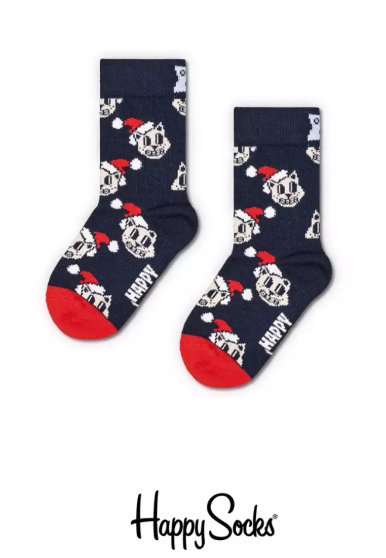 Holiday Cat Kids Socks