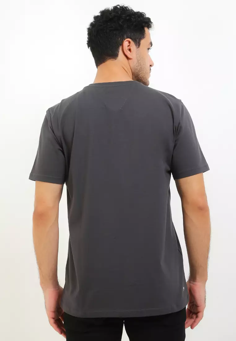 TRIPLE Tshirt Reguler Slim - Dark Grey