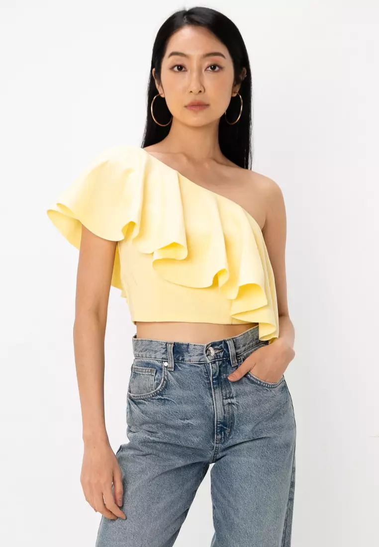 Asos frill top best sale