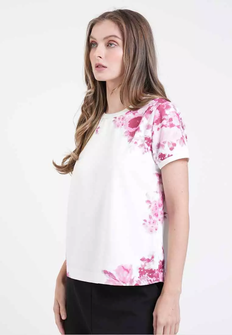 Glenda Watercolor Floral Blouse