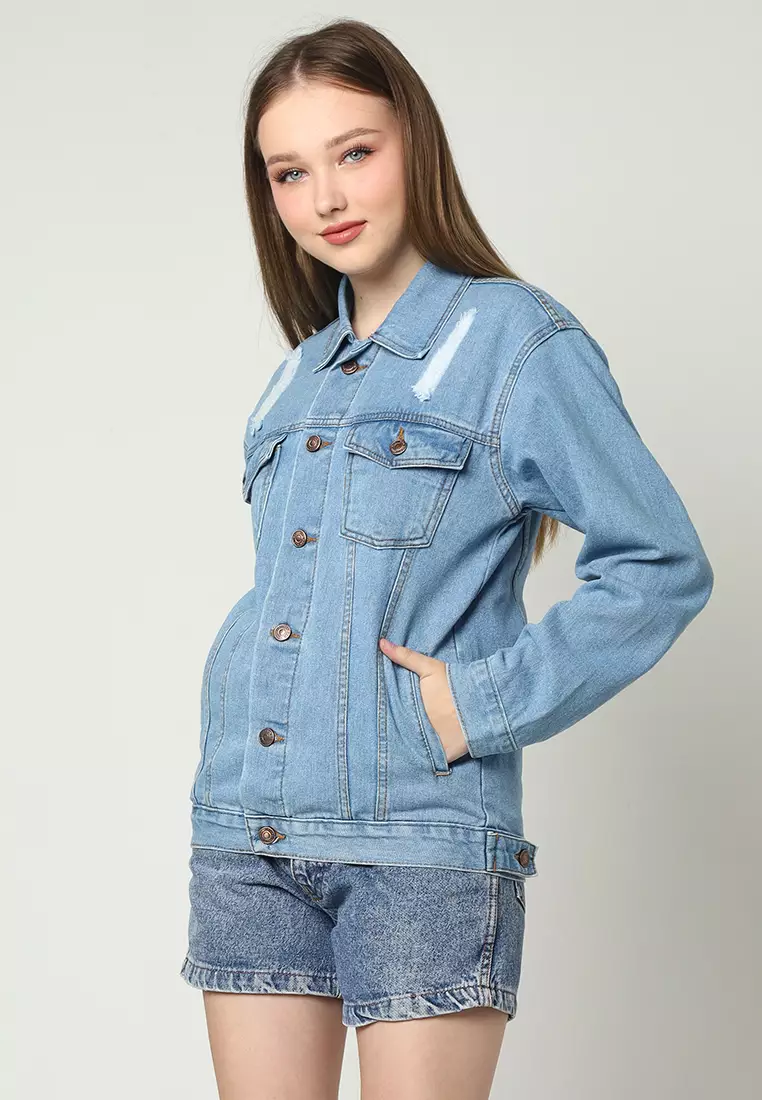 Jaket Denim Wanita Topaz Blue 292101N
