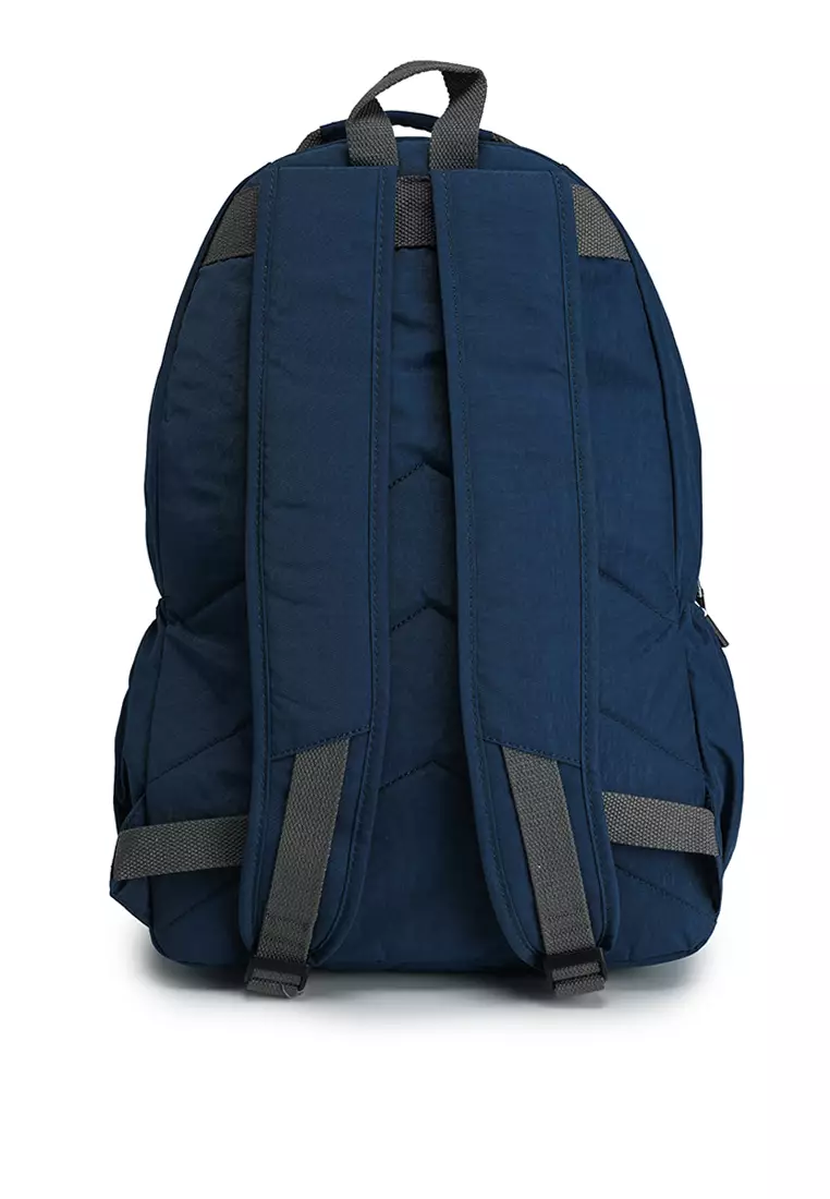 Colour Block Nylon Large Backpack