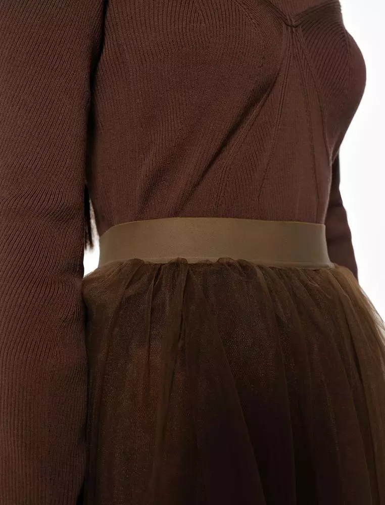 Midi waist skirt