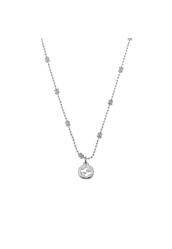 Buy Gucci Gucci interlocking double G pendant flower pattern sterling  silver necklace 2023 Online | ZALORA Singapore