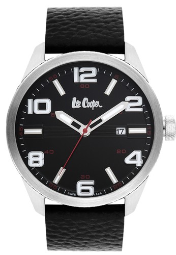 Moment Watch - Lee Cooper LC-36G-A Jam Tangan Pria - Leather Strap - Black