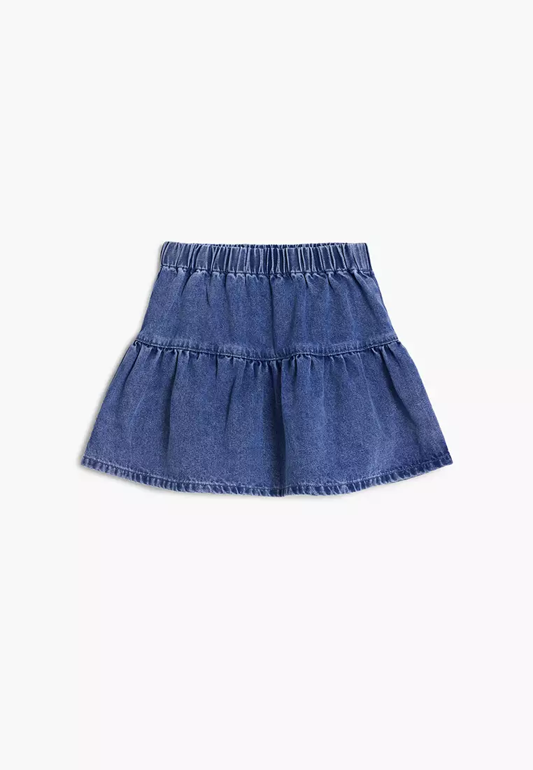Cherry denim miniskirt