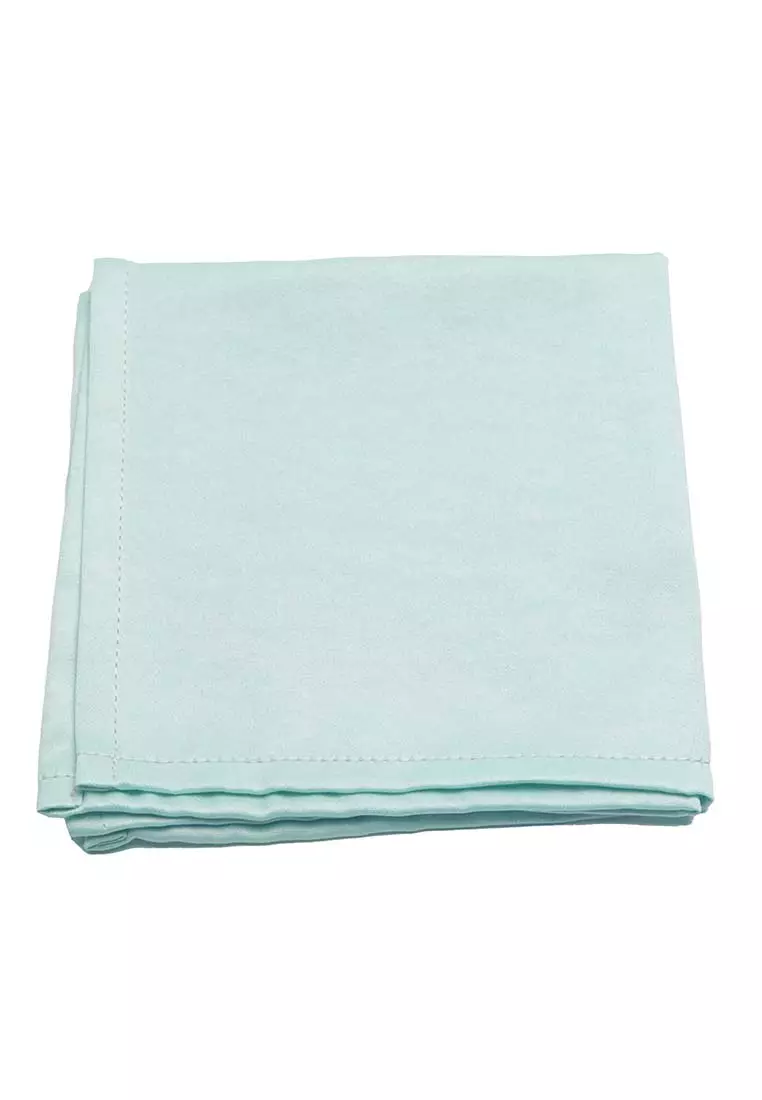 Houseofcuff Dasi Kupu Bowtie Pocket Square Saputangan Biru Mint A07