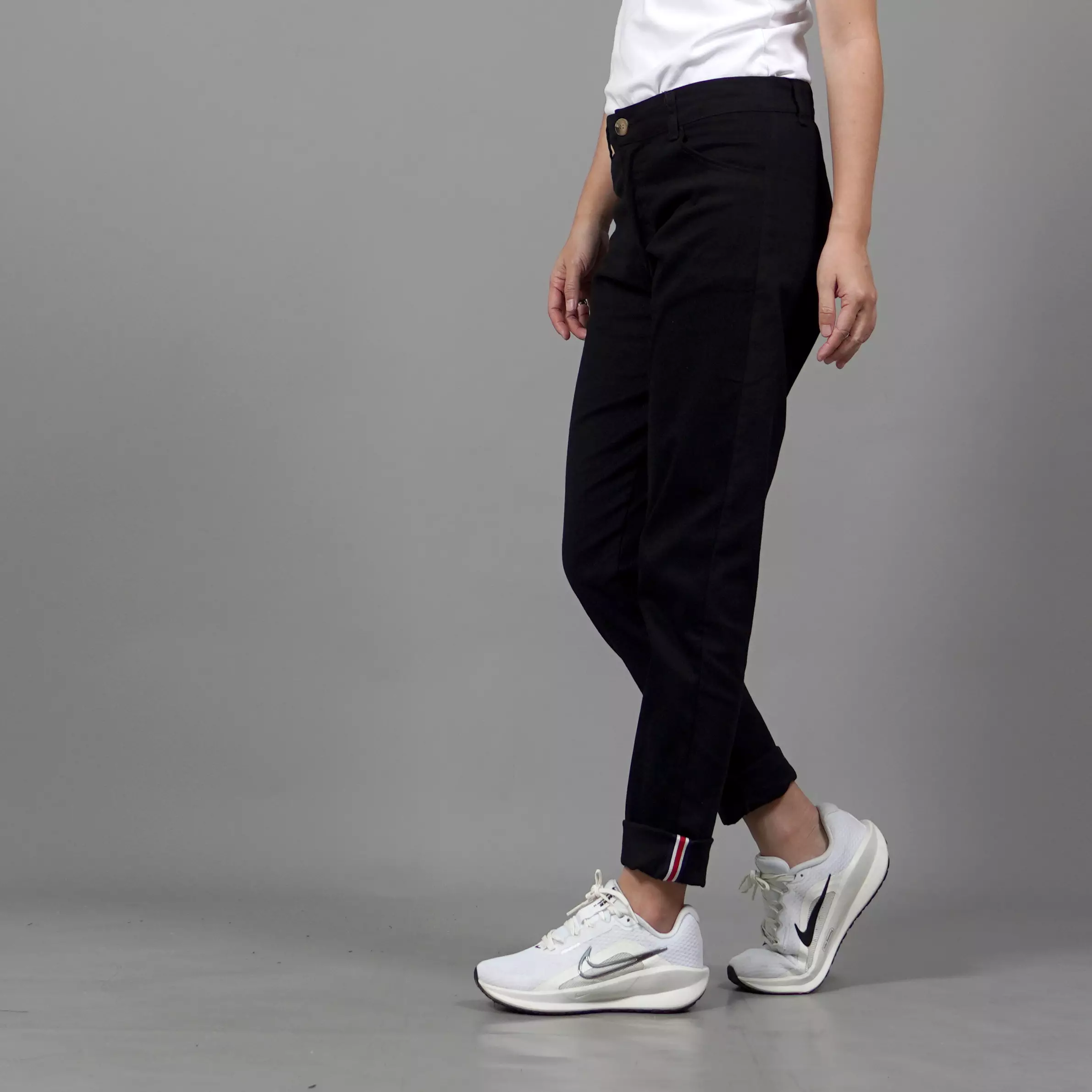  JAVIRE Celana Hitam Wanita Chino Pants Wanita Celana Panjang Chino Wanita - HITAM