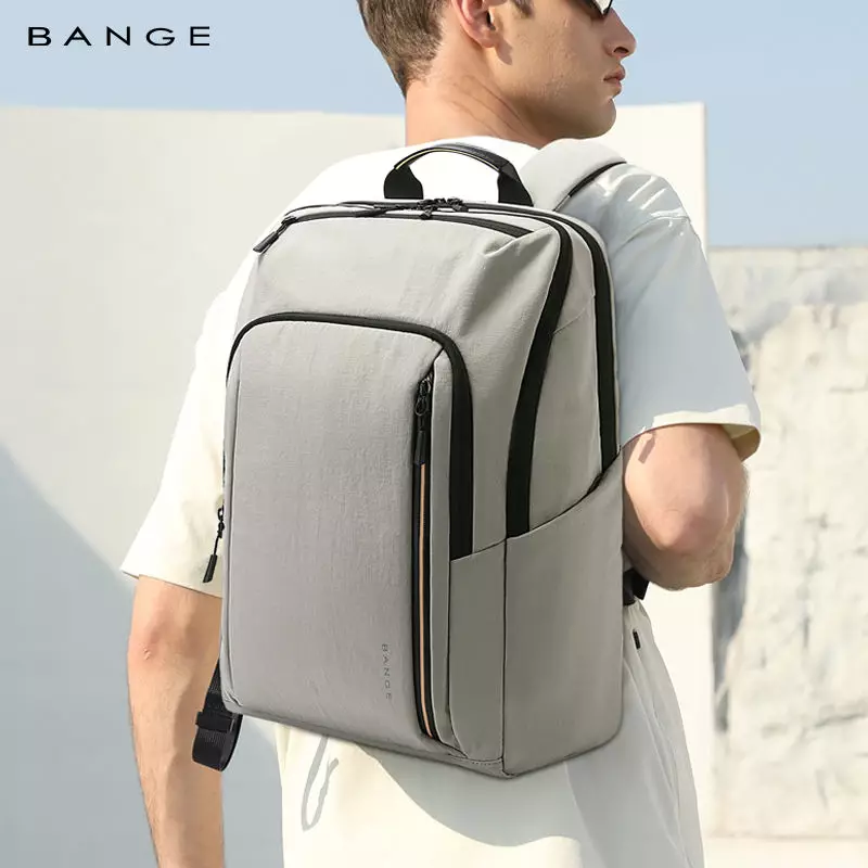 BANGE BG7856 Tas Ransel pria Laptop Kerja Backpack Pria-Grey