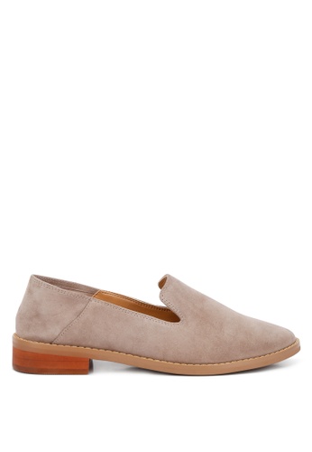 Rag & CO. brown Taupe Classic Suede Slip-on E948DSHCCC53C1GS_1