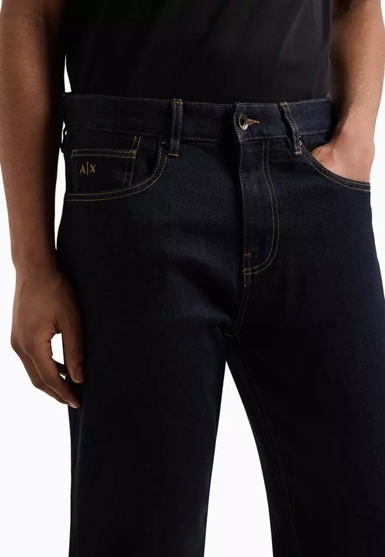 J13 Slim Fit Jeans In Cotton Denim With Contrast Stitching