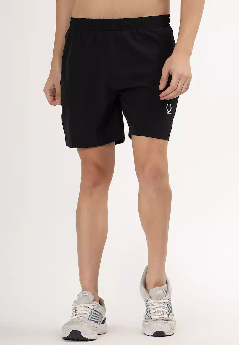 Mens Black Activewear Short With Pocket, Training, Workout, Sportswear