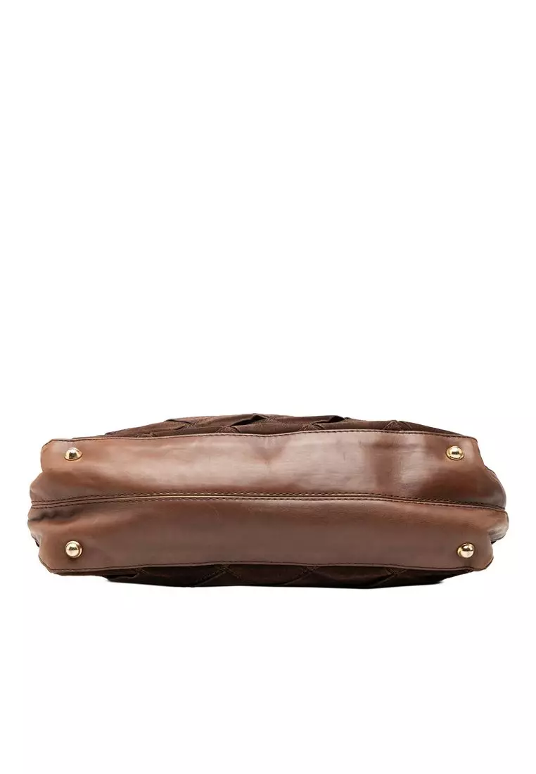 Pre-Loved Bottega Veneta Suede Intrecciato Tote