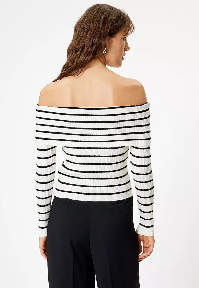 Buy Koton Knitted Turtleneck Long Sleeves Sweater In Off White