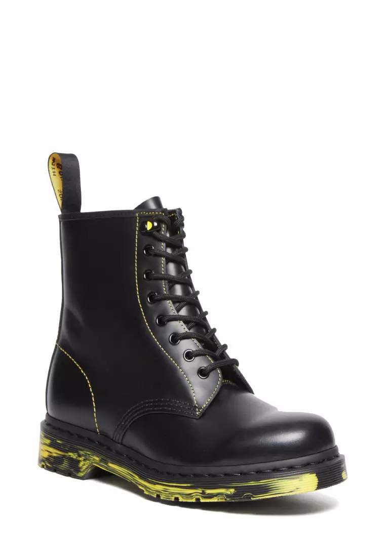 Soft leather black doc martens hot sale