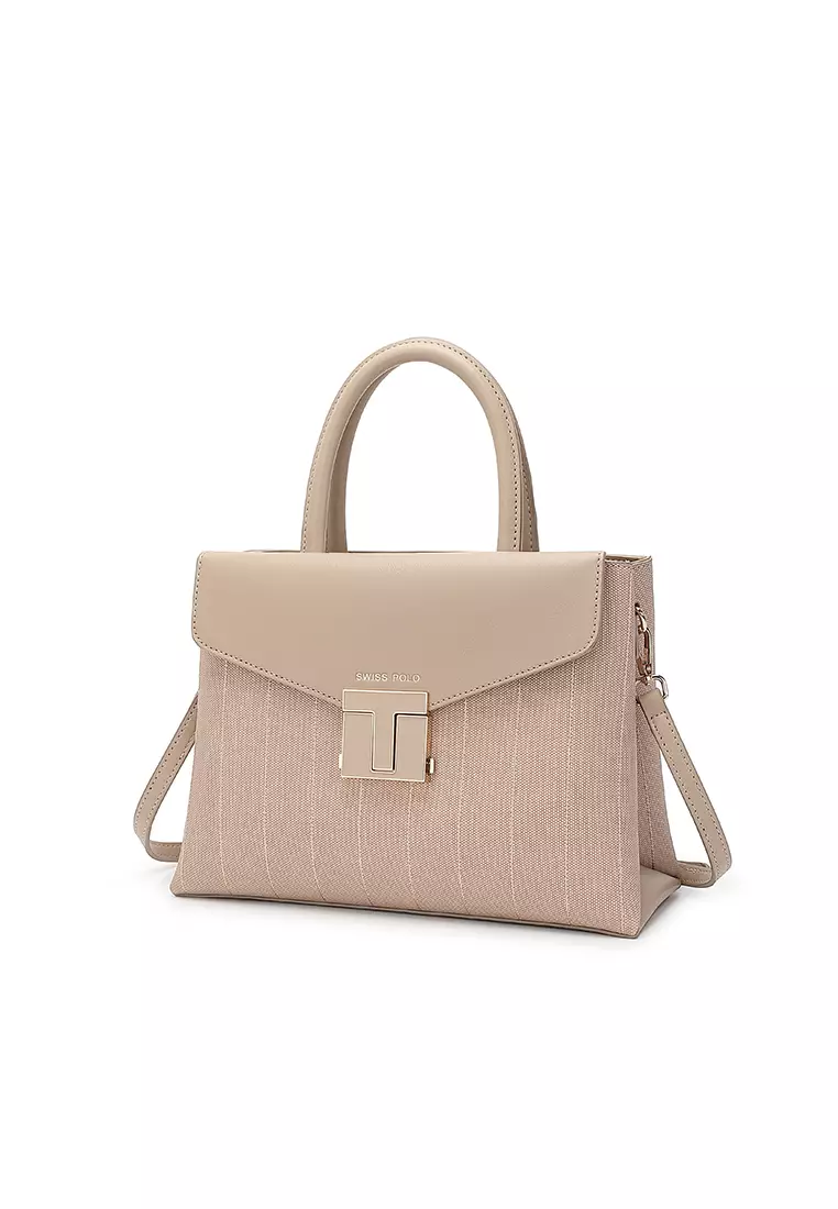 Women's Top Handle Bag / Sling Bag / Crossbody Bag / Shoulder Bag (Tas Tangan / Tas Selempang / Tas Bahu) - Cokelat