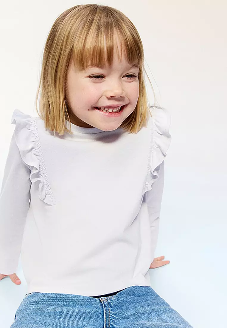 Frills Cotton T-Shirt