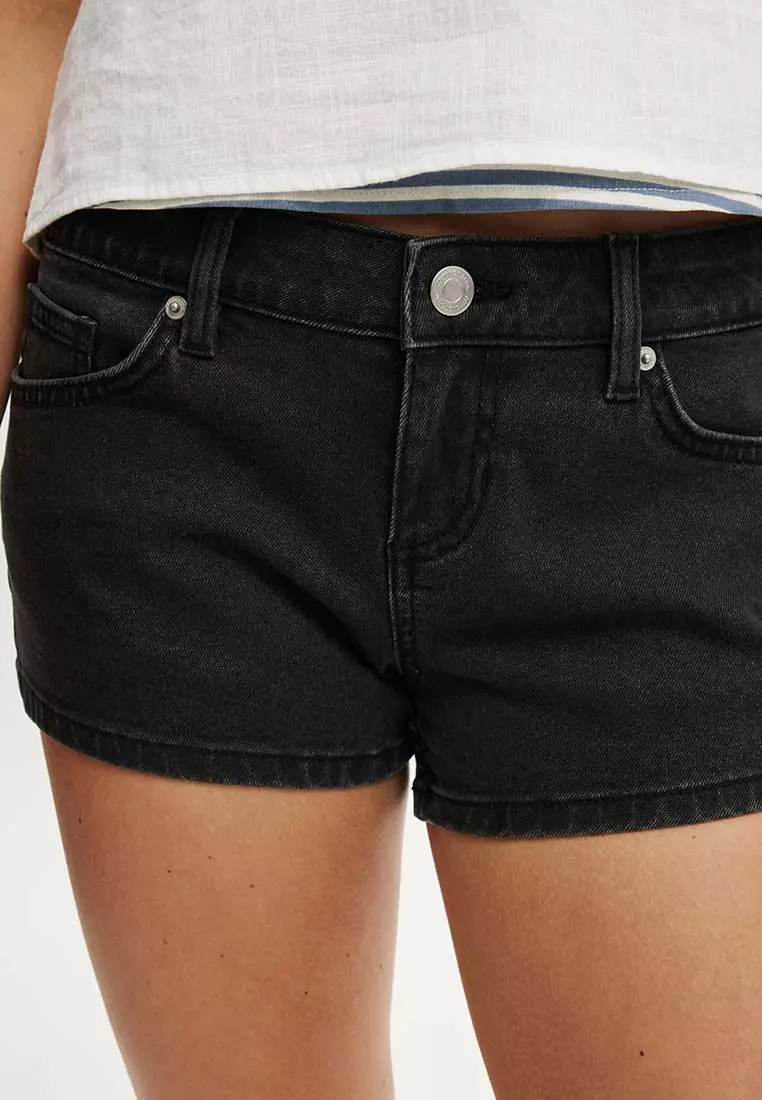 Micro Low Denim Shorts