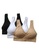 YSoCool black and white and beige Seamless Wirefree Yoga Bra with Removable Pads Set of 3 Pcs 5B4B1USBFBDD8CGS_1