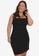 Trendyol black Plus Size Strap Knit Dress 123B5AA8F225B4GS_1