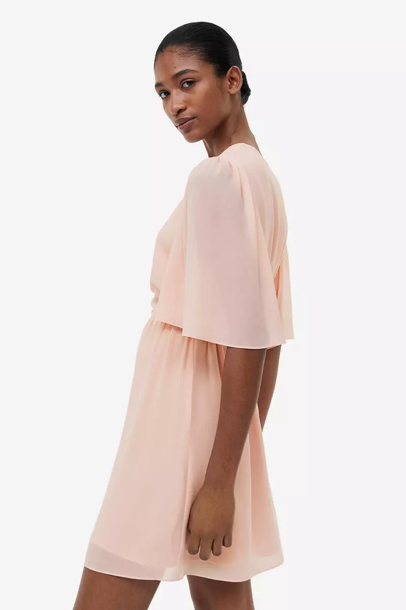 H&m blush pink store dress