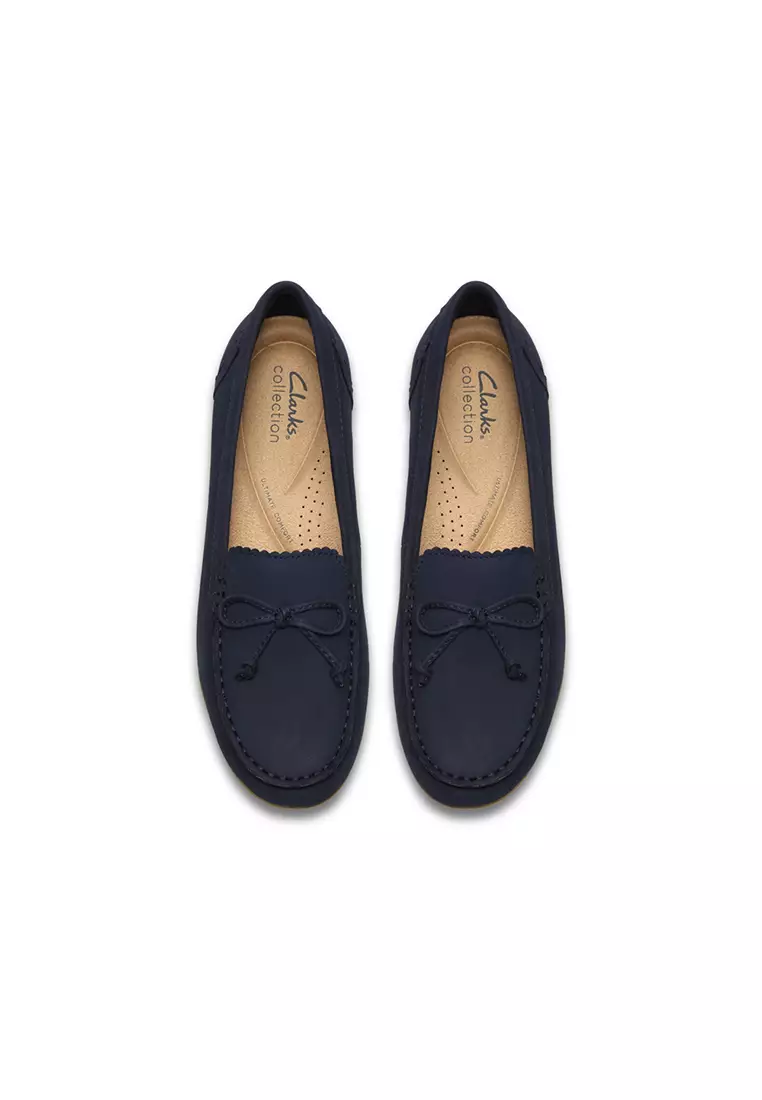 Womens Elliotte Sail Moccasins Navy Nubuck - Wide Fit
