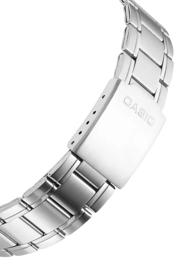 CASIO men analog MTP-V004D-1BUDF Silver