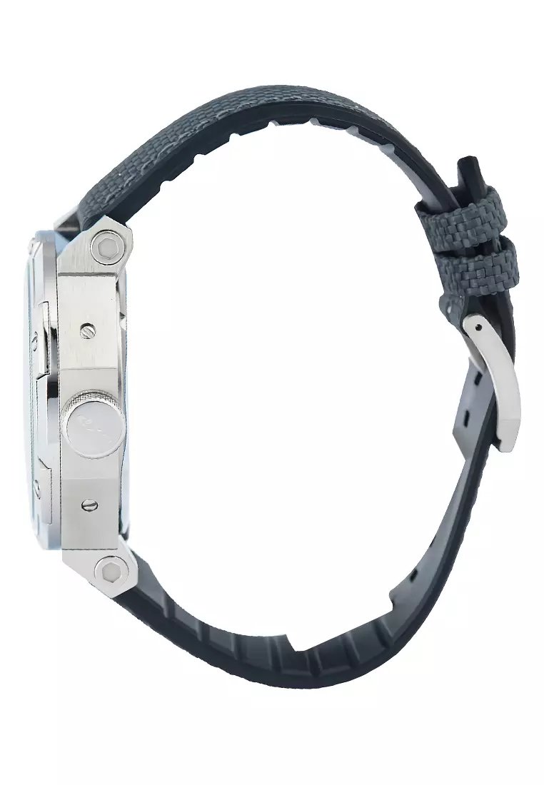 Expedition Limited Edition Jam Tangan Automatic Pria Black Dial Silicone + Nylon Strap - 6385 BANSSBA