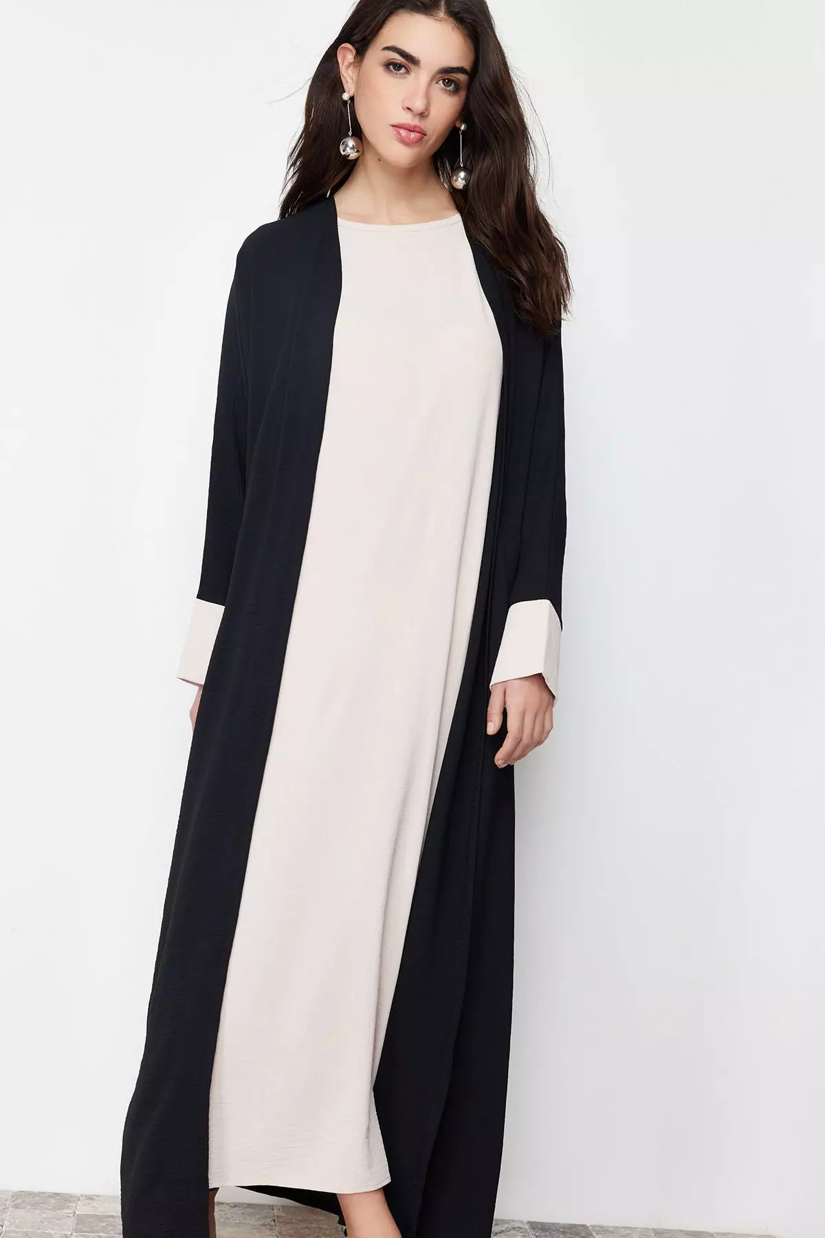 Modest Color Block Abaya 2-Piece Set