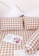 Milliot & Co. brown Jrim Gingham Queen 4 Pieces Fitted Sheet Set DC7B8HL2B0F24BGS_6